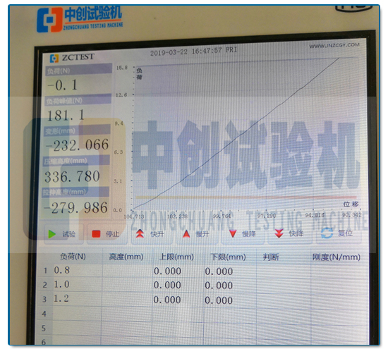 彈簧拉伸試驗機 測試數據